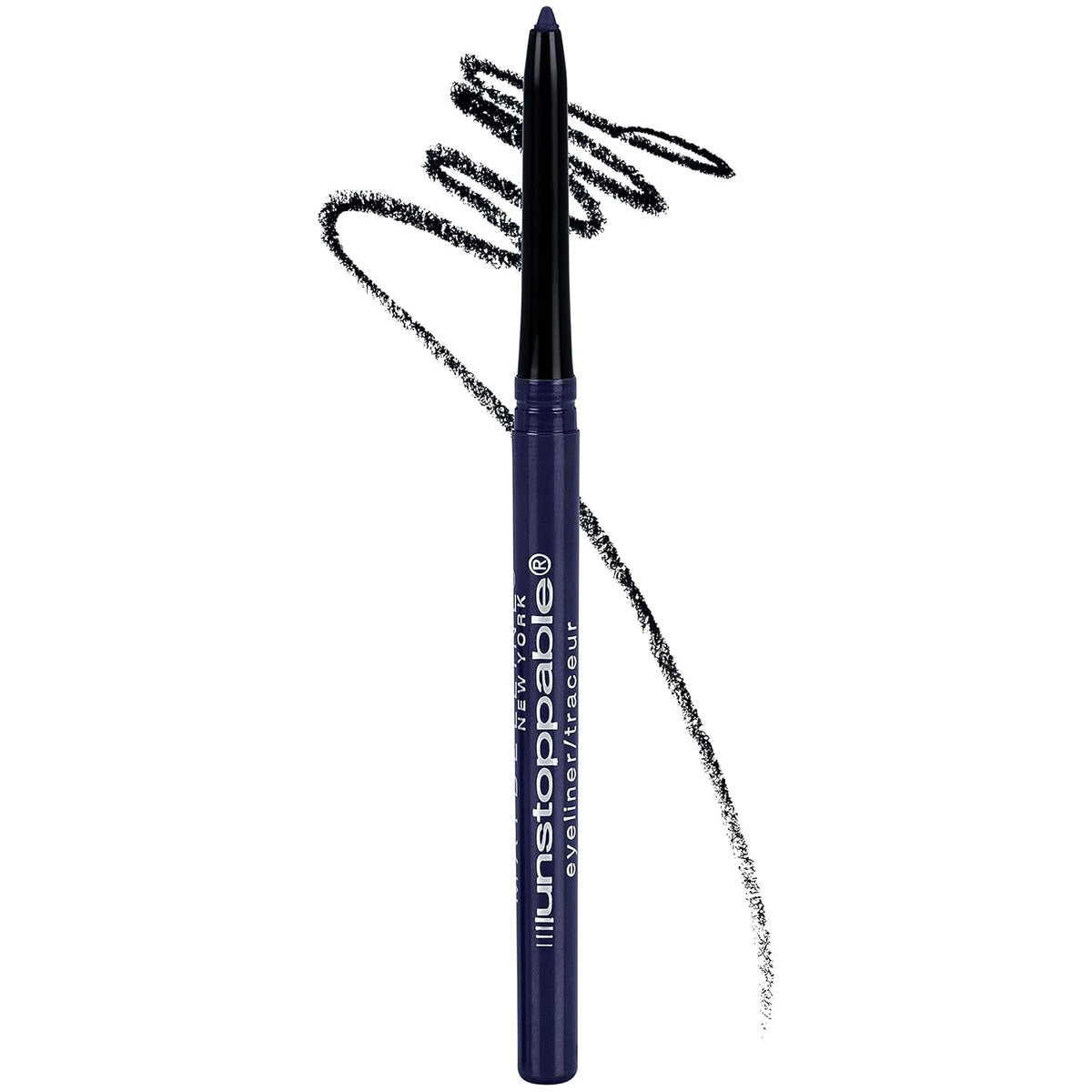 Maybelline Unstoppable Waterproof Mechanical Blue Eyeliner Pencil, Easy to Apply, Smooth Glide, Up
