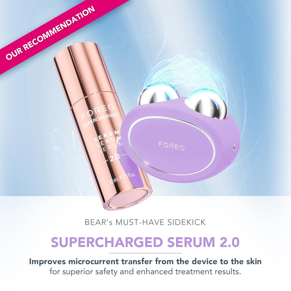 FOREO Bear 2 Advanced Toning Microcurrent Facial Device - Face Sculpting Tool - Firm & Contour
