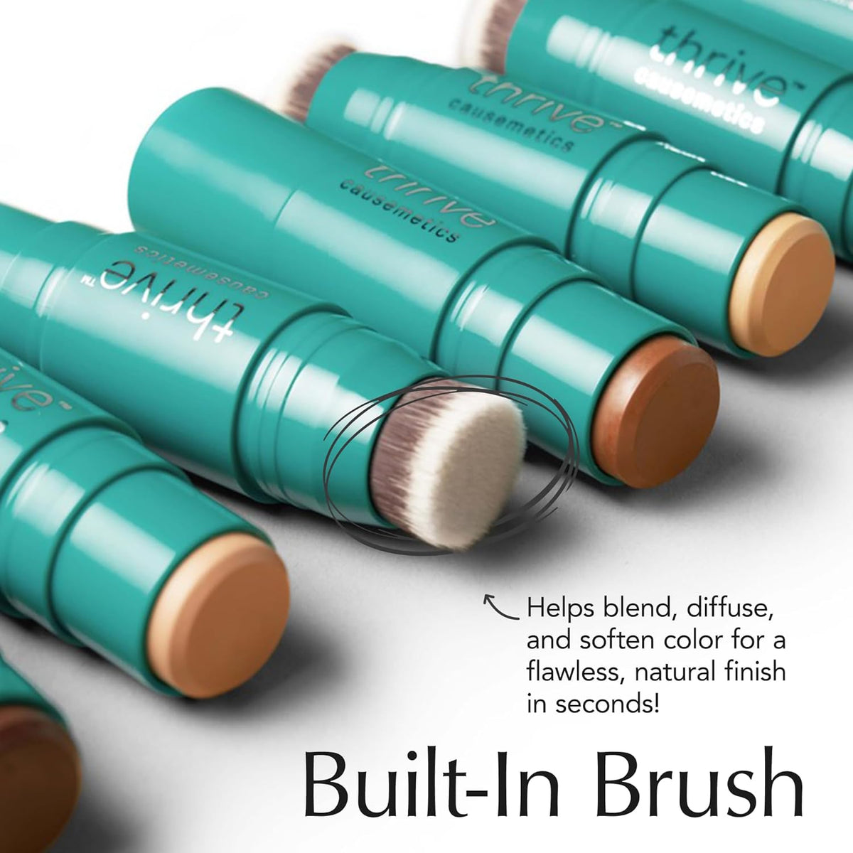 Thrive Causemetics Triple Threat Color Stick: Cream Bronzer & Contour Stick with Vitamin E, Evening