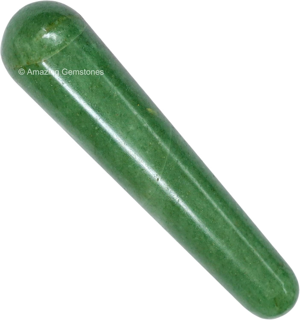 Amazing Gemstone Green Aventurine Crystal Wand Massage Stick - Pelvic Wand Gua Sha for Adults