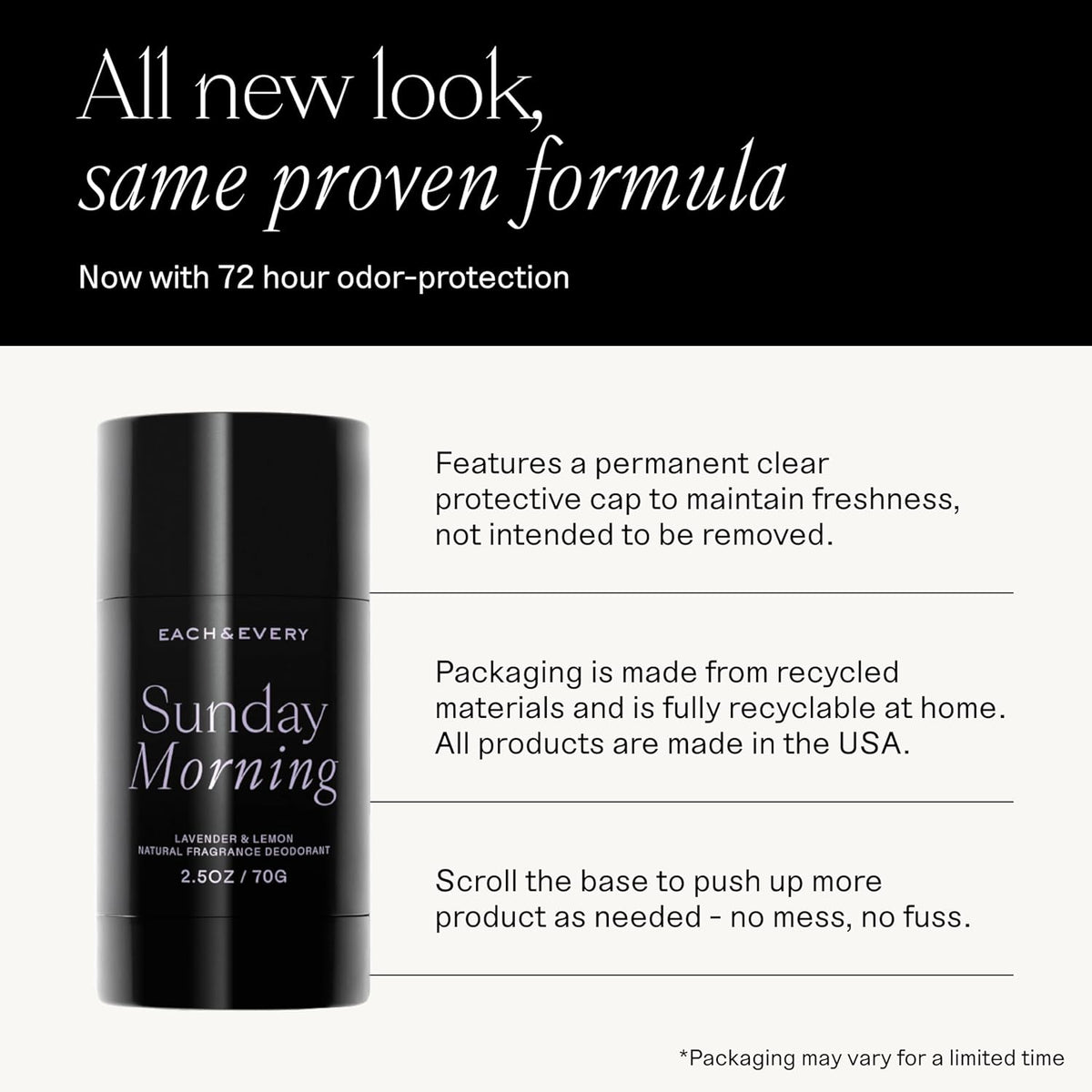 Each & Every Aluminum Free Deodorant for Women & Men, Lavender & Lemon + Rose & Vanilla - All