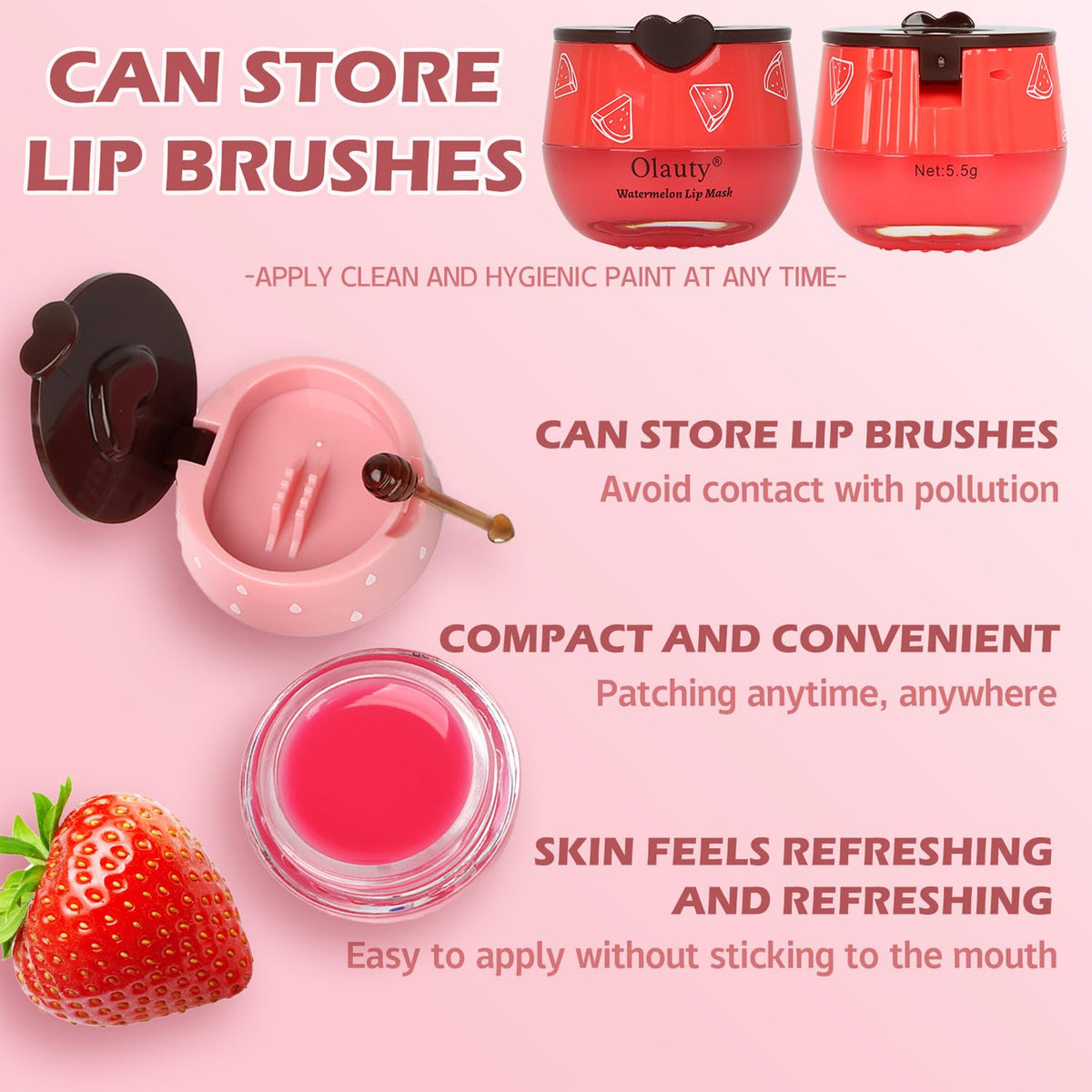 6 PCS Bee Lip Balm Lip Care,Fruit Extract &Vitamin E with Propolis Lip Sleeping Mask Honey