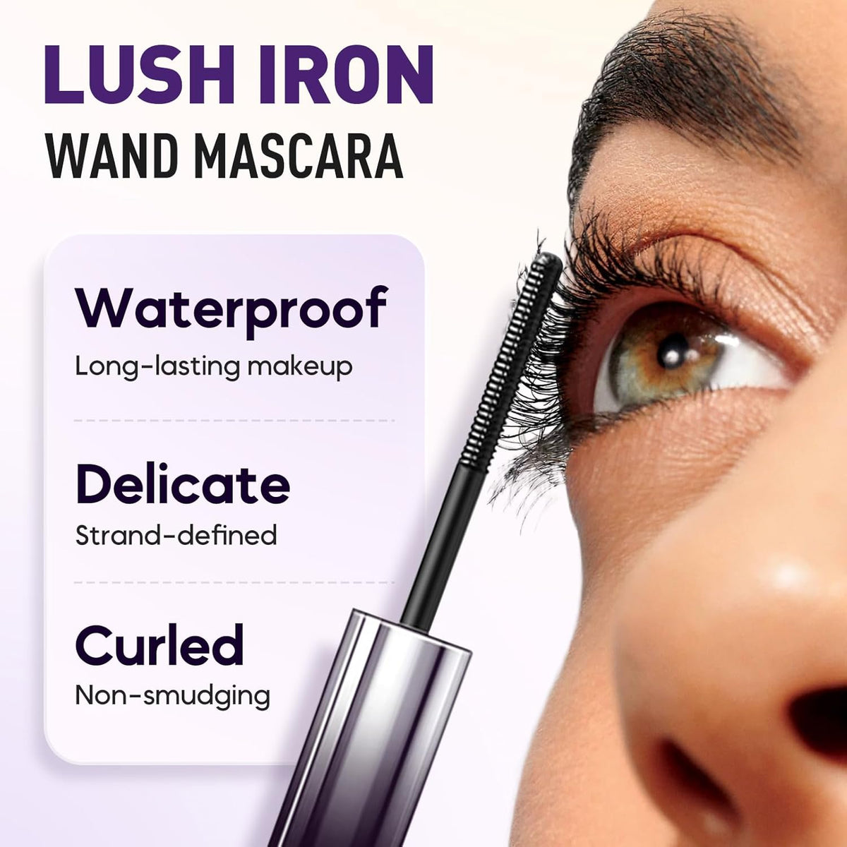 Iron Wand Mascara, 2025 New Metal Wand Mascara Volume and Length Waterproof, Long-Lasting 3D