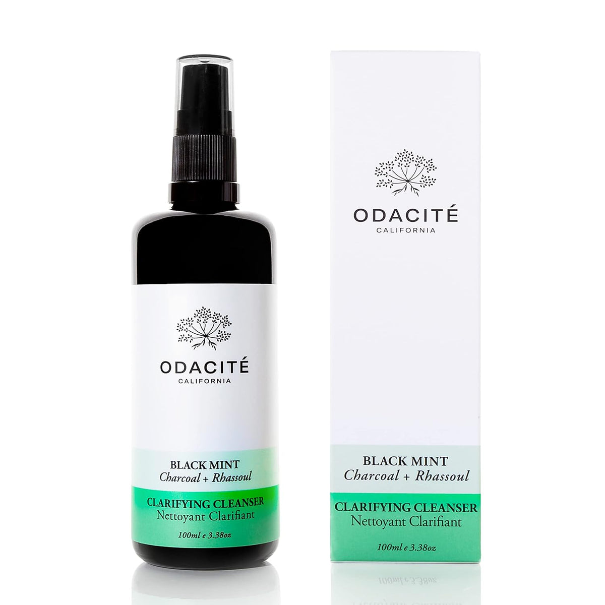 Odacité Facial Cleanser with Foam - Black Mint Activated Charcoal & Rhassoul Clay Glow Recipe