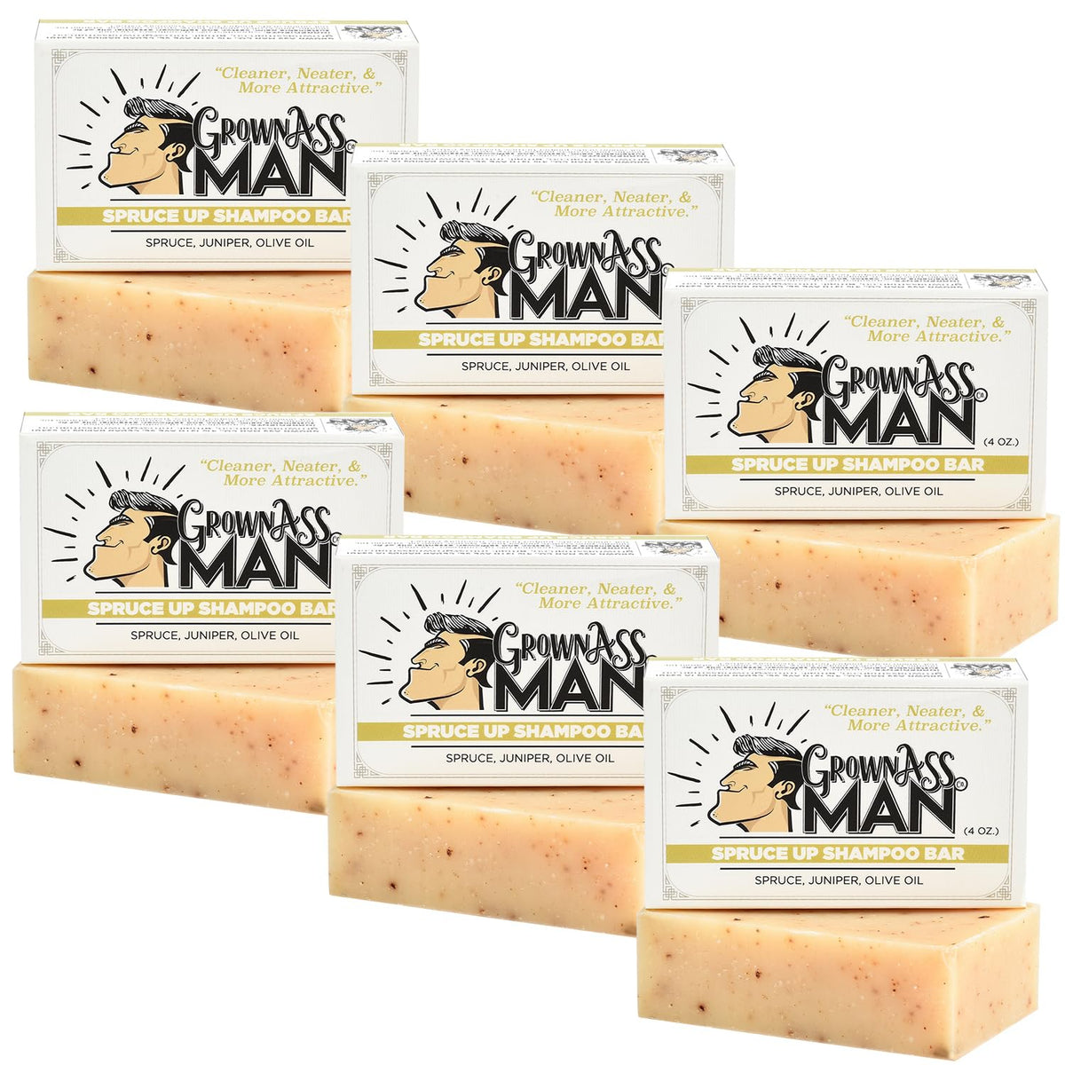 Solid Shampoo Bar Rich Lather 3 in 1: Hair, Beard & Body Wash - Plastic Free & Eco-Friendly