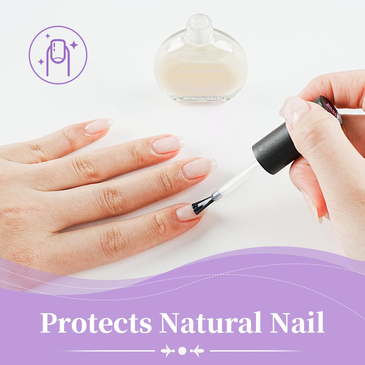 16.5ml Base Coat Nail Polish, Quick Dry Large Volume Base Coat, Color Lock Strengthen Nails for
