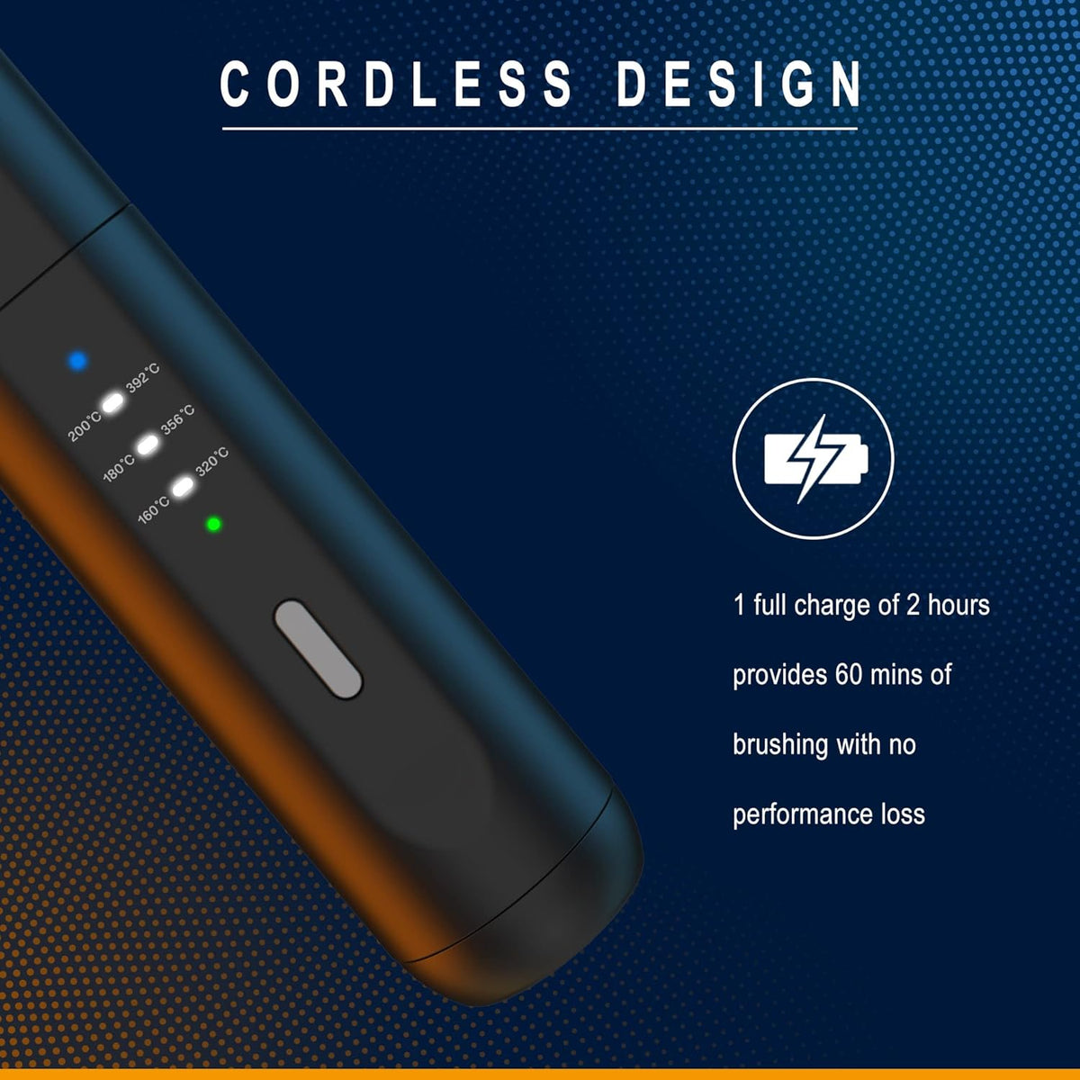 VIKICON Beard Straightener for Men: Cordless Heated Beard Brush for Men, Electric Hot Comb