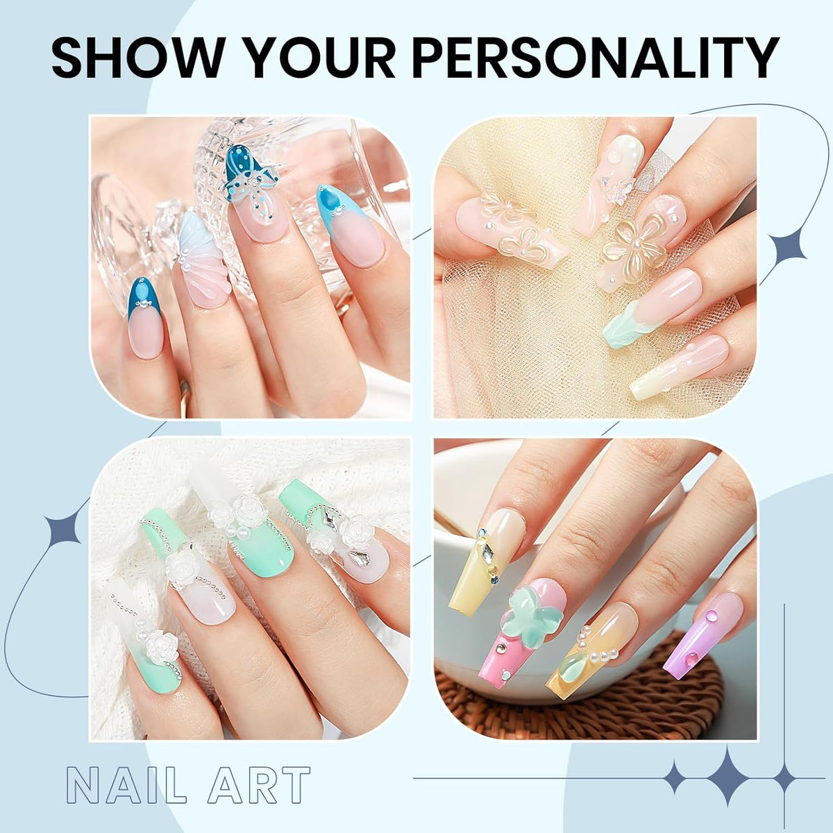 Solid Builder Gel for Nails 3D Nail Sculpture Gel and Nail Rhinestone Glue 3d Gels Nails Art Clear