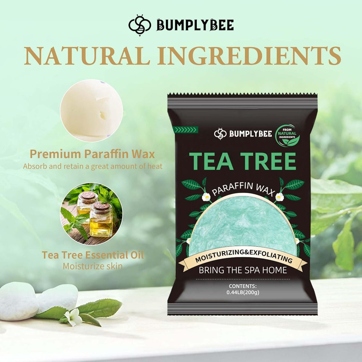 Paraffin Wax for Hand and Feet,10 Pack Tea Tree Paraffin Wax Refills for Hand & Foot Wax Bath