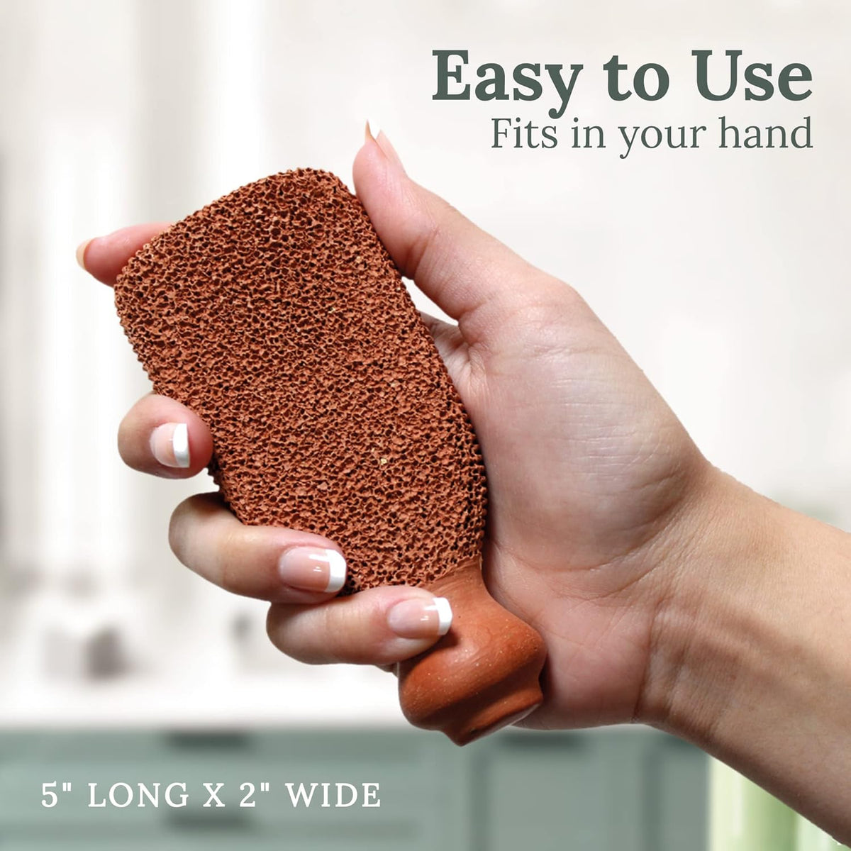 Pumice Stone for Feet Lasts 5+ Years Foot Exfoliator Scrubber Callus Remover Made of Natural