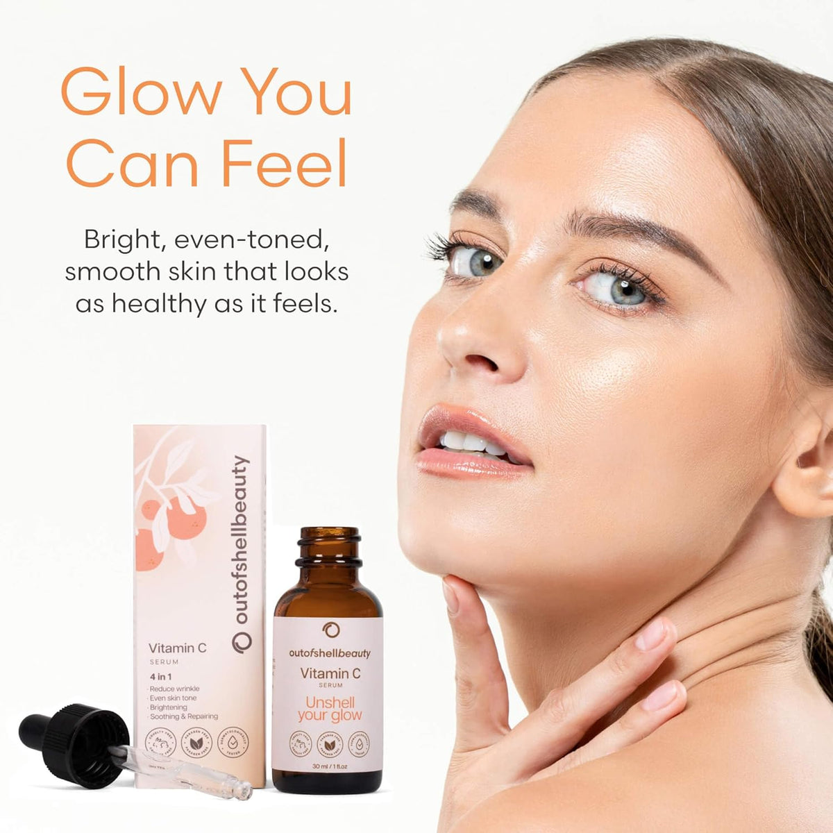 Vitamin C Serum for Face by Outofshell Beauty – 4-in-1 with Real Retinol, Hyaluronic Acid