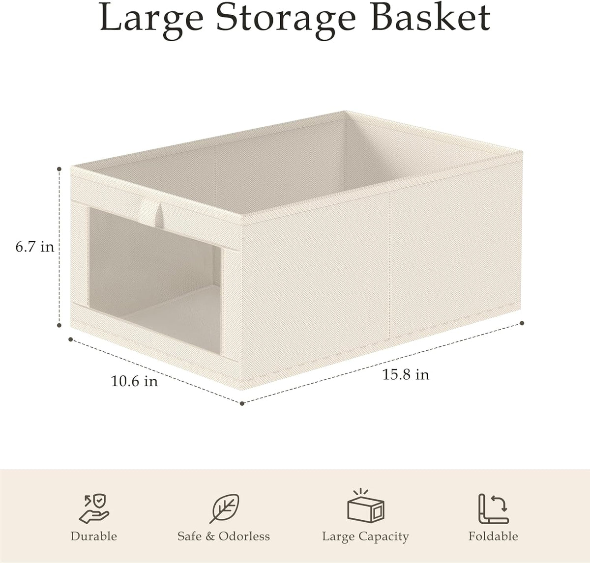 Criusia Linen Closet Organizers and Storage, 8 Pack Large Linen Closet Baskets with Mesh Window for