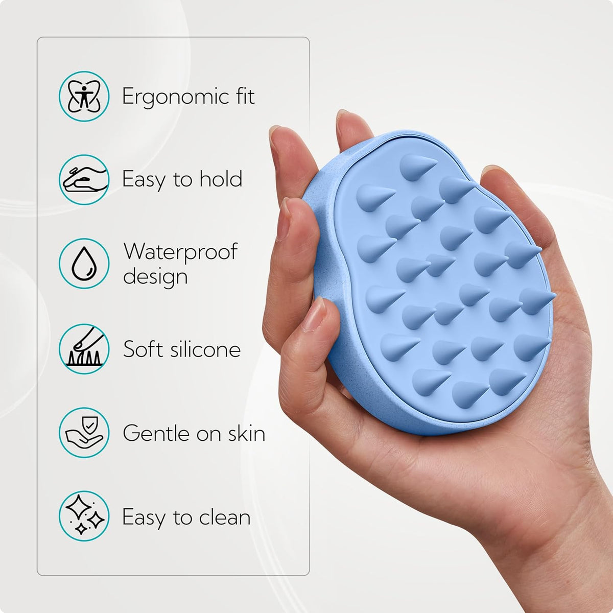 HEETA Scalp Massager 2 Pack for Hair Growth, Soft Silicone Bristles to Remove Dandruff and Relieve