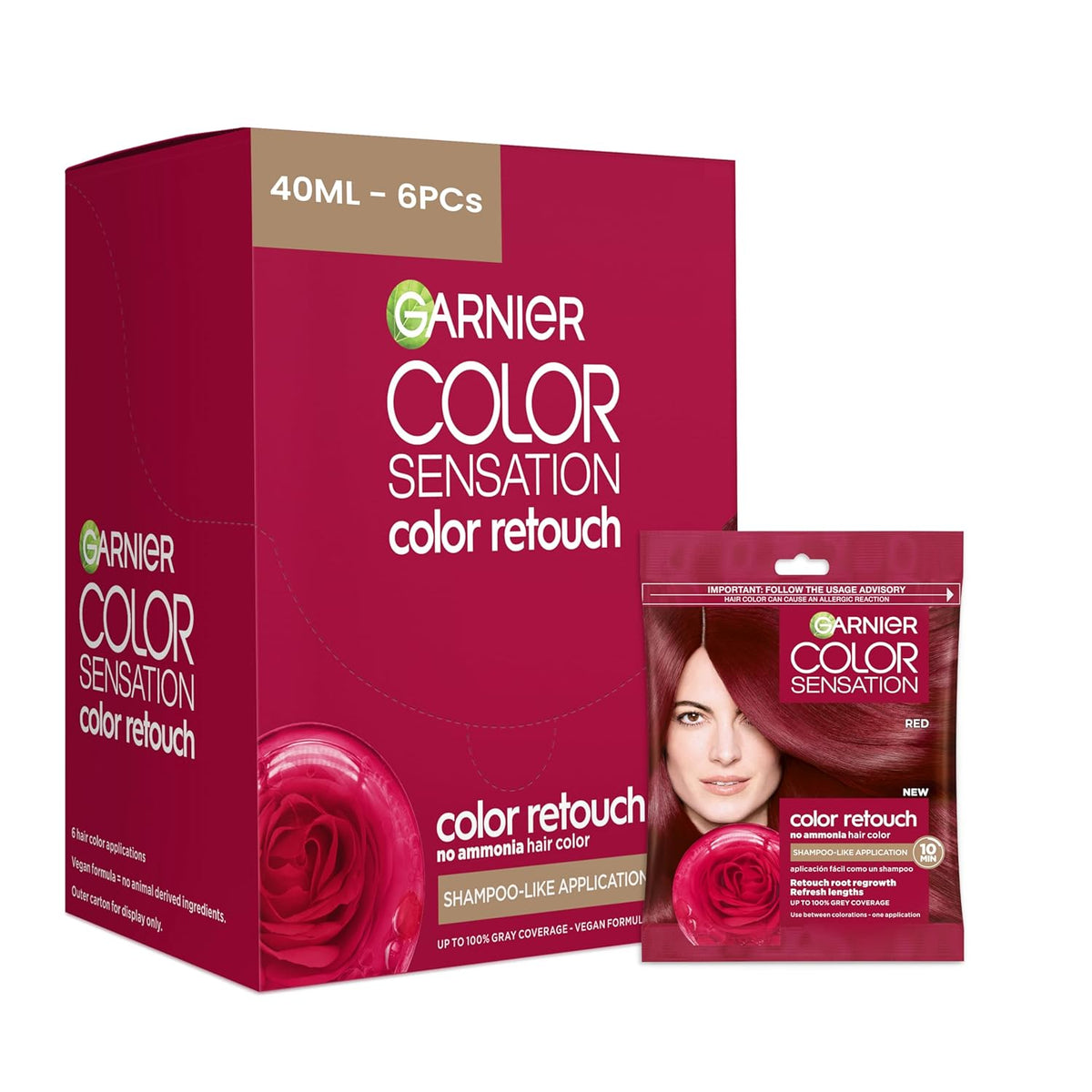 Garnier Color Sensation Color Retouch, Demi Permanent Hair Dye for Roots with 100% Gray Coverage