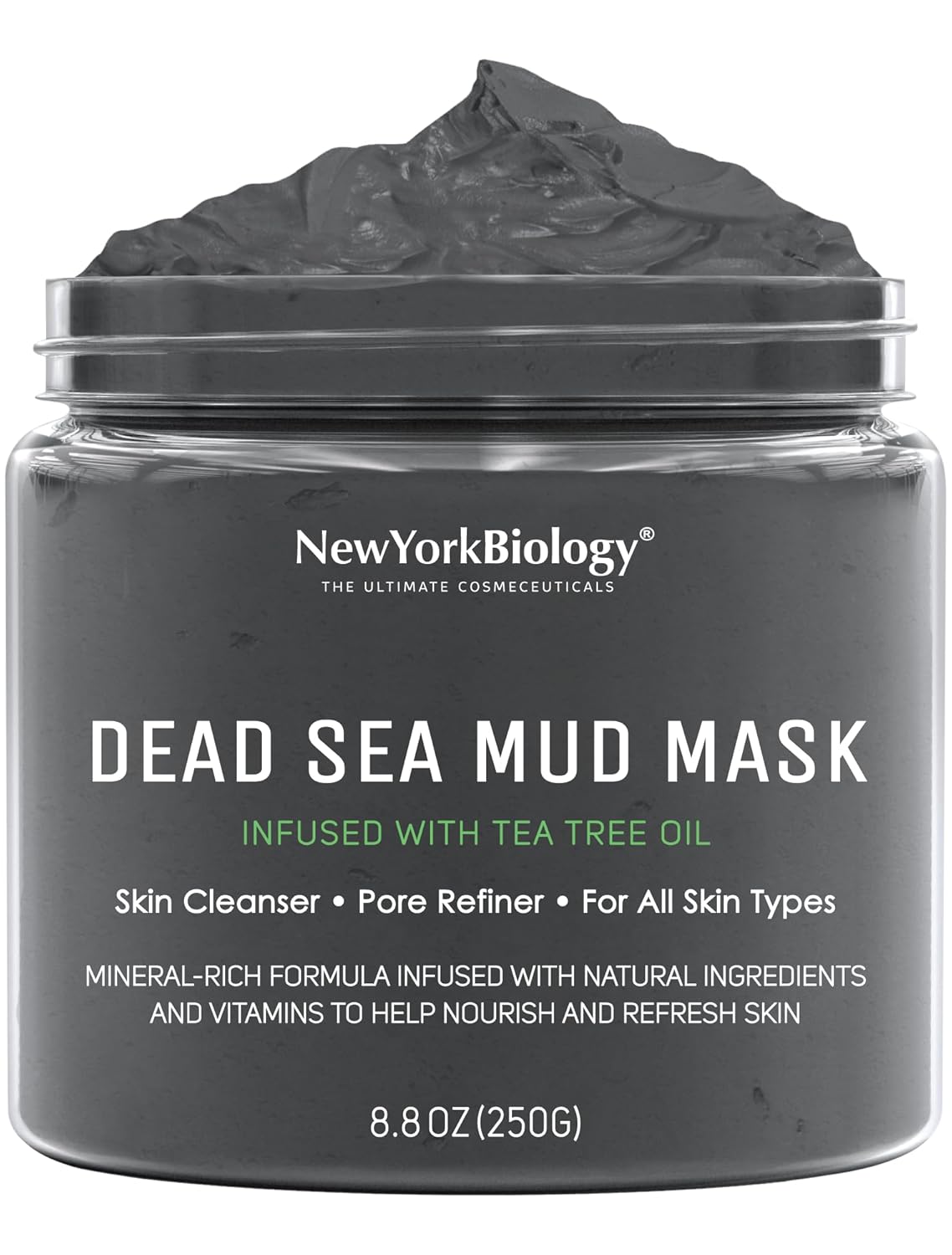 New York Biology Dead Sea Mud Mask for Face and Body | with Tea Tree | Spa Quality Pore Refiner for