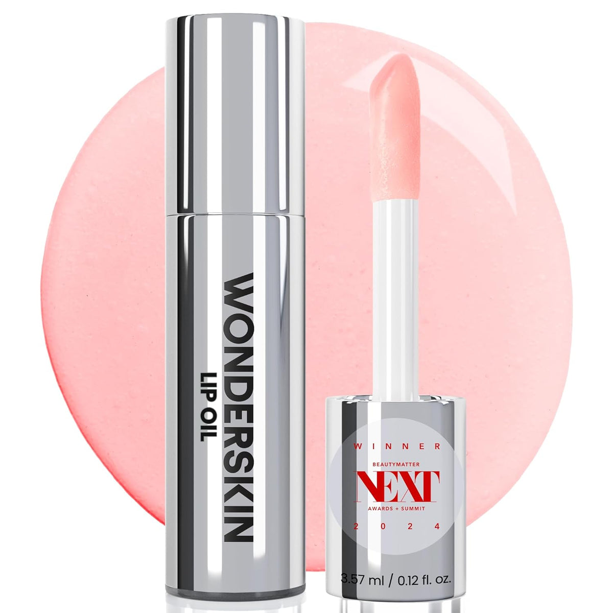 Wonderskin Lip Oil Rehab Serum - Tinted Lip Oil, Hydrating, Moisturizing, and Non-Sticky Coral Pink
