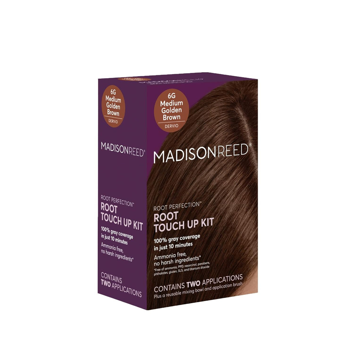 Madison Reed Root Perfection Permanent Root Touch Up, Medium Golden Brown 6G Dervio, 10 Minutes for