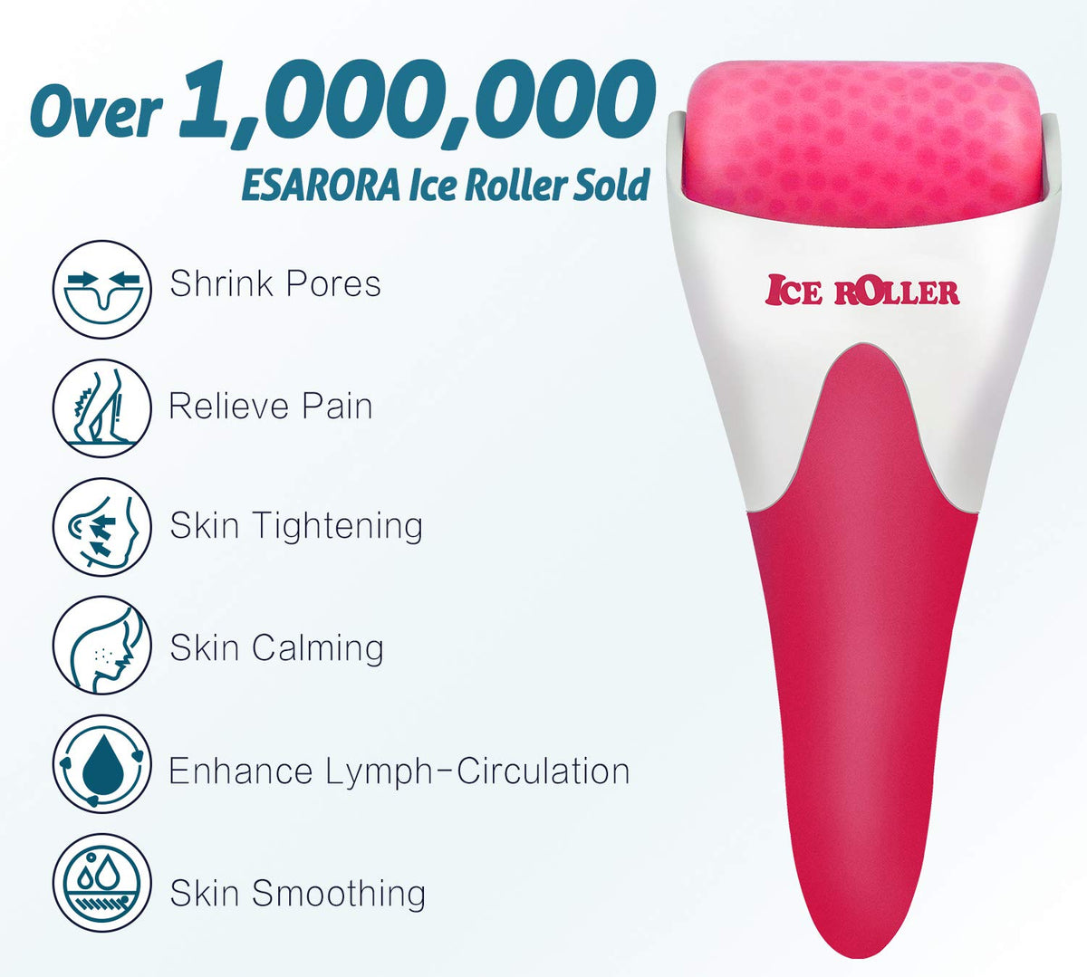 ESARORA Ice Roller for Face & Eye, Puffiness, Migraine, Pain Relief and Minor Injury, Skin Care