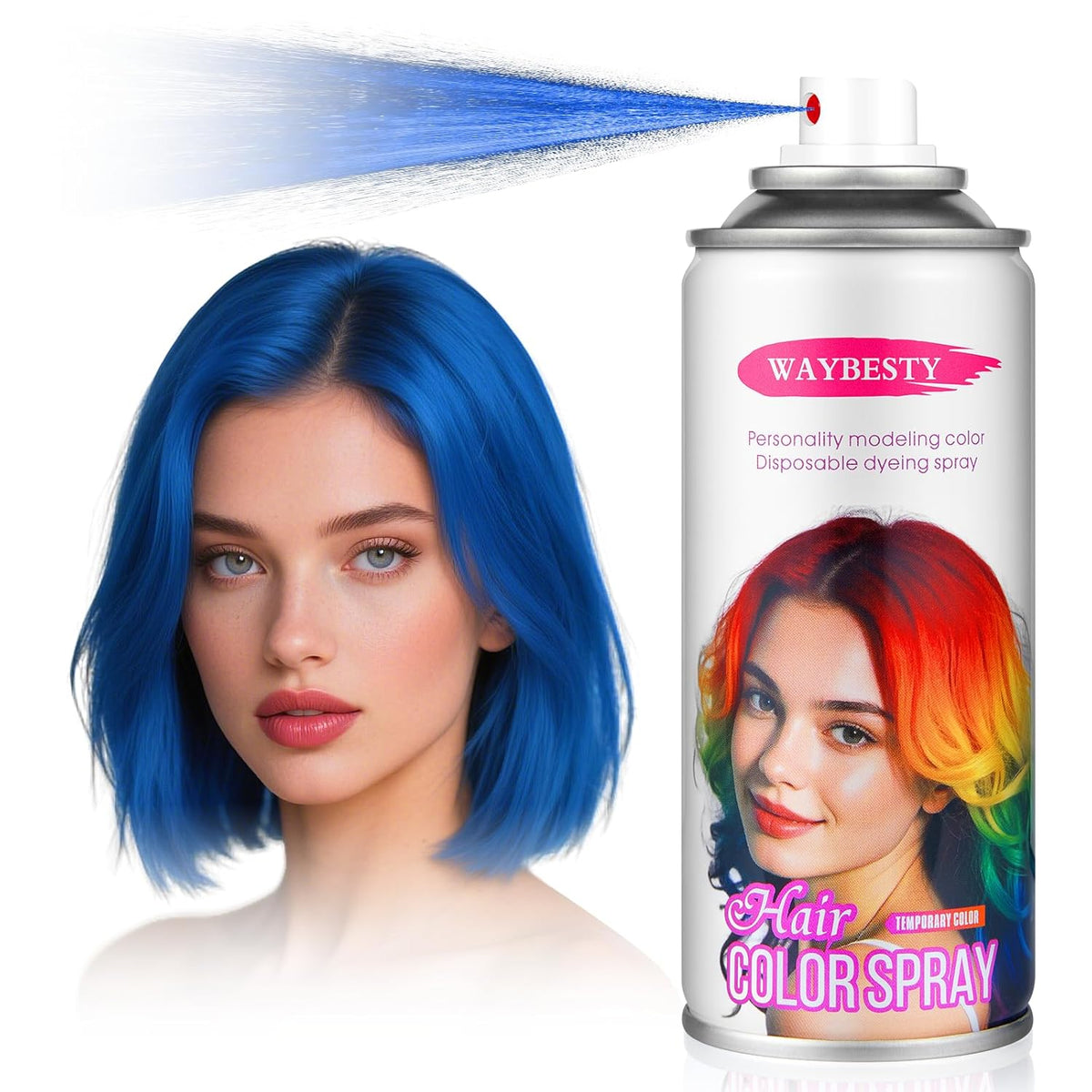 Temporary Hair Color Spray For Kids Women Men, Temporary Hair Dye Washable Hair Color Wax