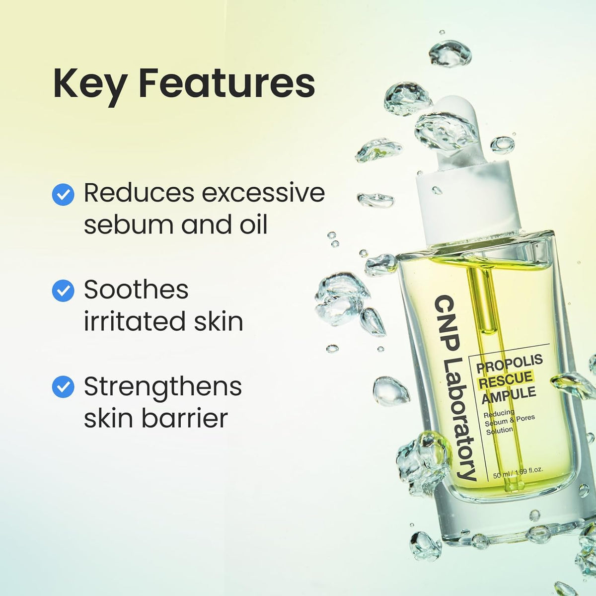 CNP Rescue+Propolis Serum - Redness Relief Serum with Niacinamide & IP-BHA, Soothing, Hydrating
