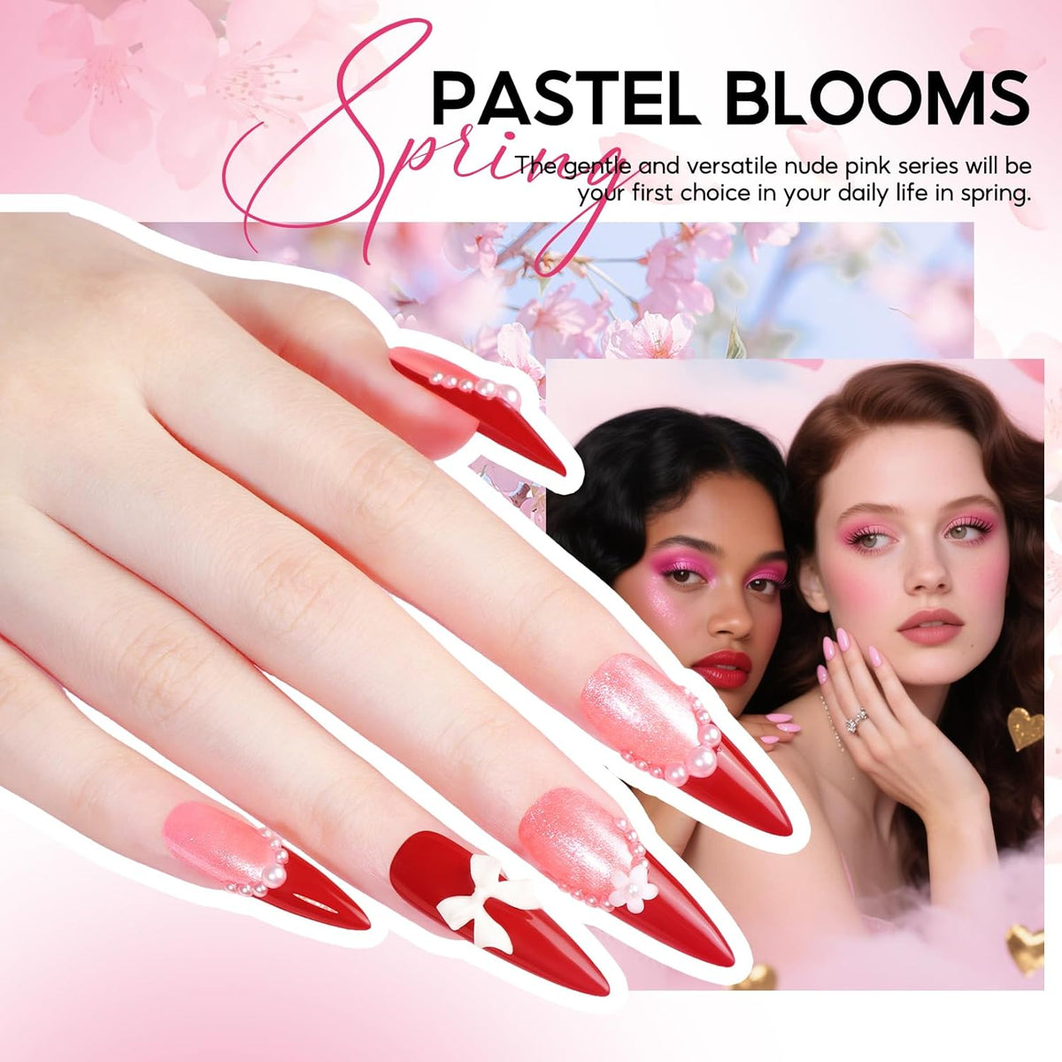 Peacecolor 59PCs Gel Nail Polish Kit with U V Light and Drill 35 Colors Gel Polish Kit with 5PC