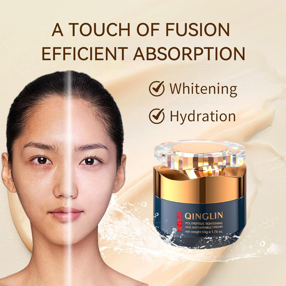 QINGLIN Polypeptide Tightening Anti-Wrinkle Cream, Firming and Smoothing Face Moisturizer， Lift &
