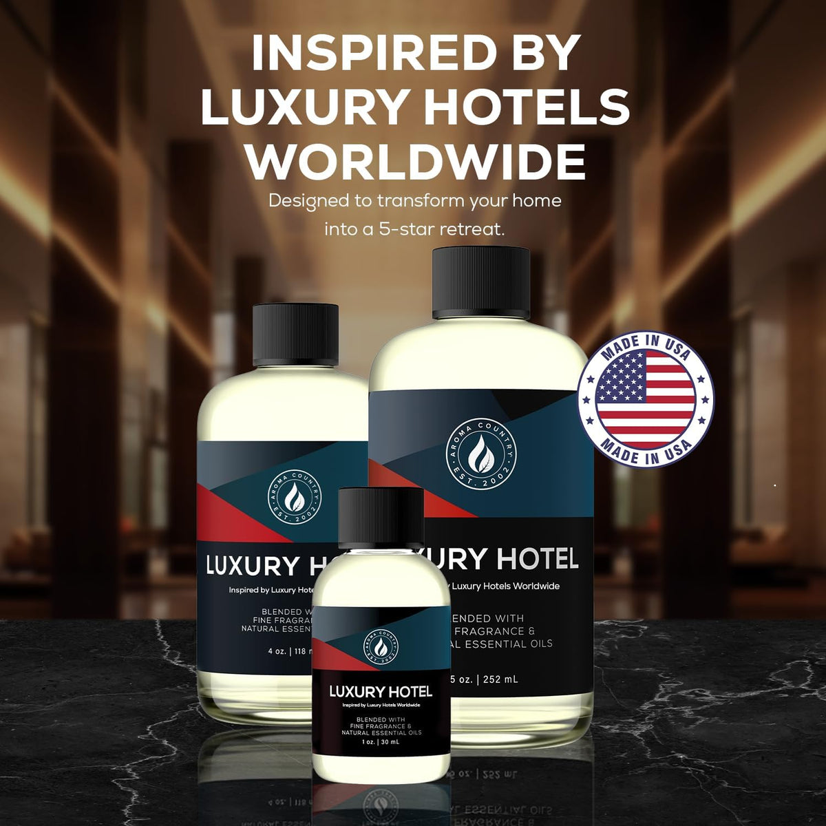 Aroma Country Luxury Hotel Diffuser Oil - Luxury Hotel Scent for Diffuser & Air Fresheners