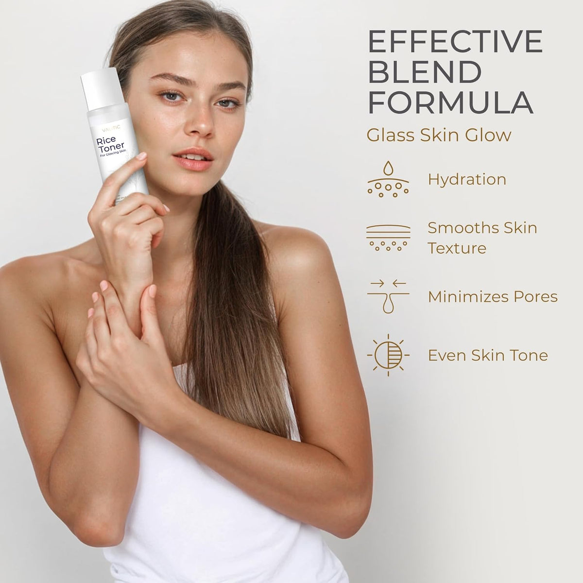 VALITIC Rice Toner - 75 Rice Extract Milky Toner for Face with Niacinamide, Heartleaf, Witch Hazel