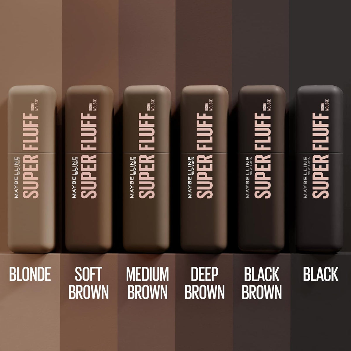 Maybelline Superfluff Volumizing Brow Mousse, All Day Tinted Brow Gel For Soft Full Brows, Deep