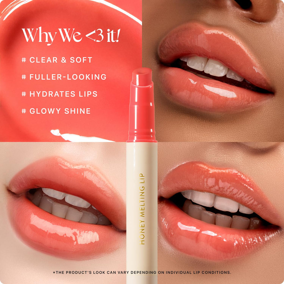 Nature Republic HONEY MELTING LIP (10 PEACH) SOFT LIP STICK, Hydrating Gloss, Moisturizing balms