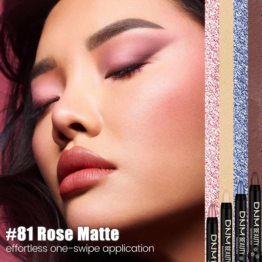 Kaely Cream Eye Shadow Sticks, Rose Matte Eyeliner Pencil Eyeshadow Palette Makeup, Eye Highlighter