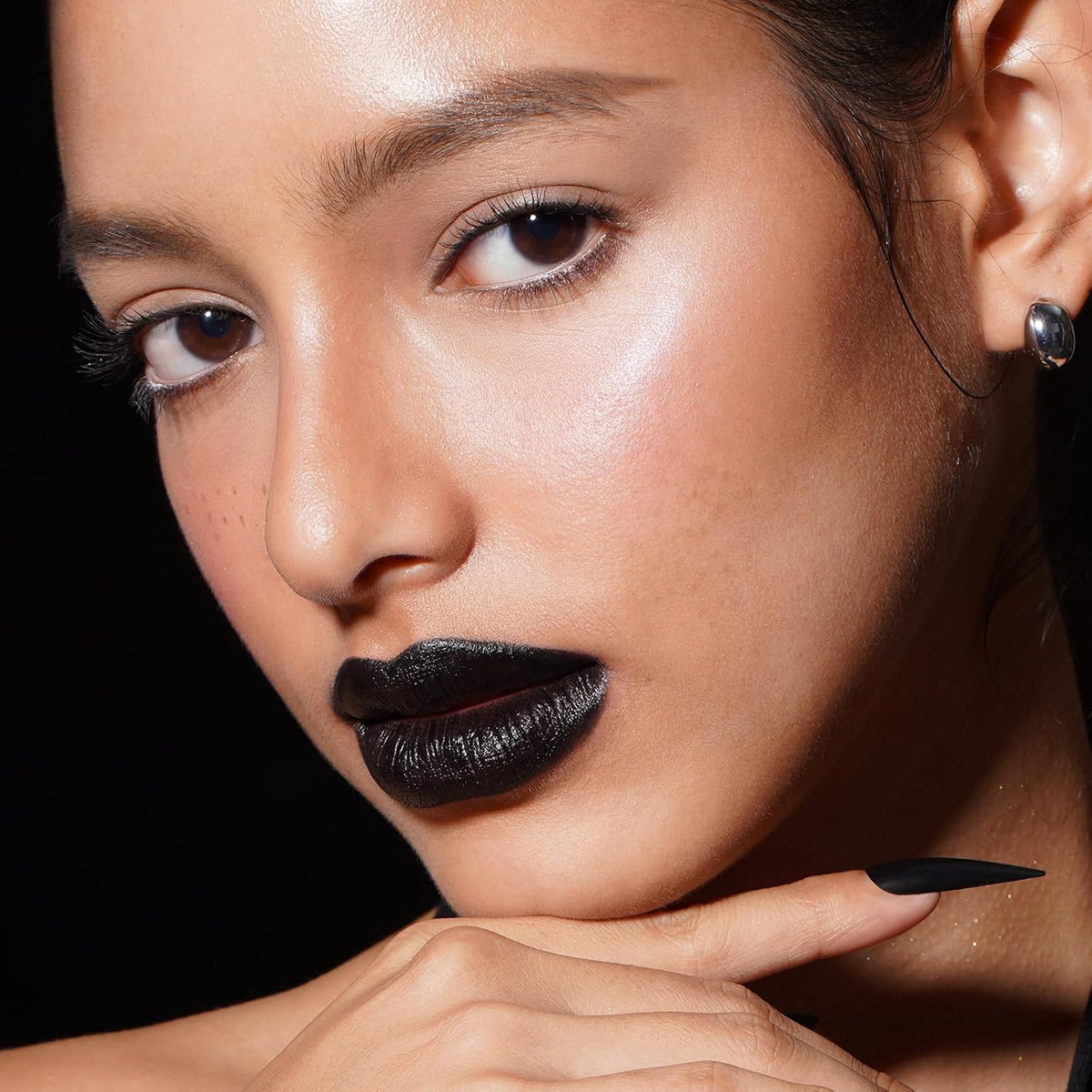 Oulac Black Lipstick for Women, Halloween Matte Lipsticks, Full Coverage Lip Color, Satin Matte