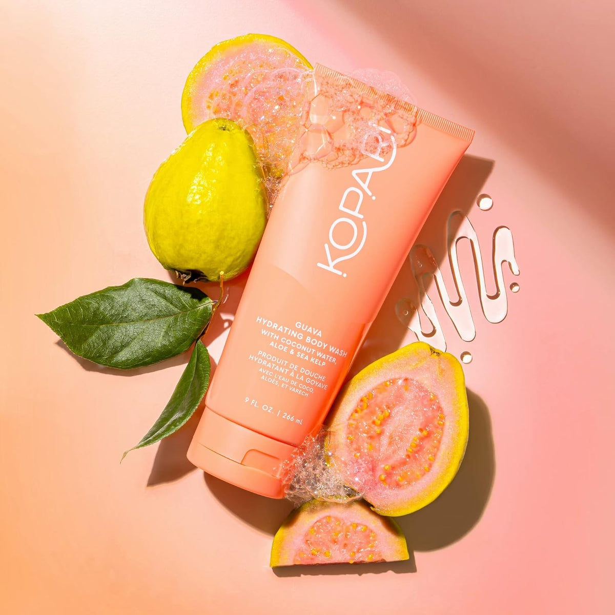 Kopari Guava Hydrating Body Wash | Lathers Foaming Wash Cleanses Without Stripping Moisture or