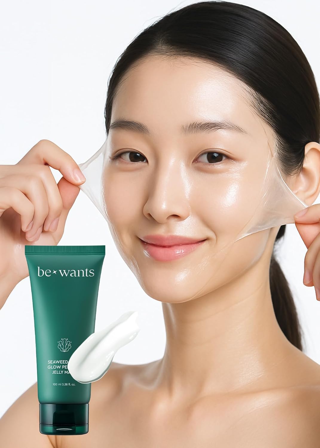 Bewants Seaweed PDRN Peel-Off Wrapping Jelly Mask 3.38 fl oz | Exfoliating Facial Mask with AHA BHA