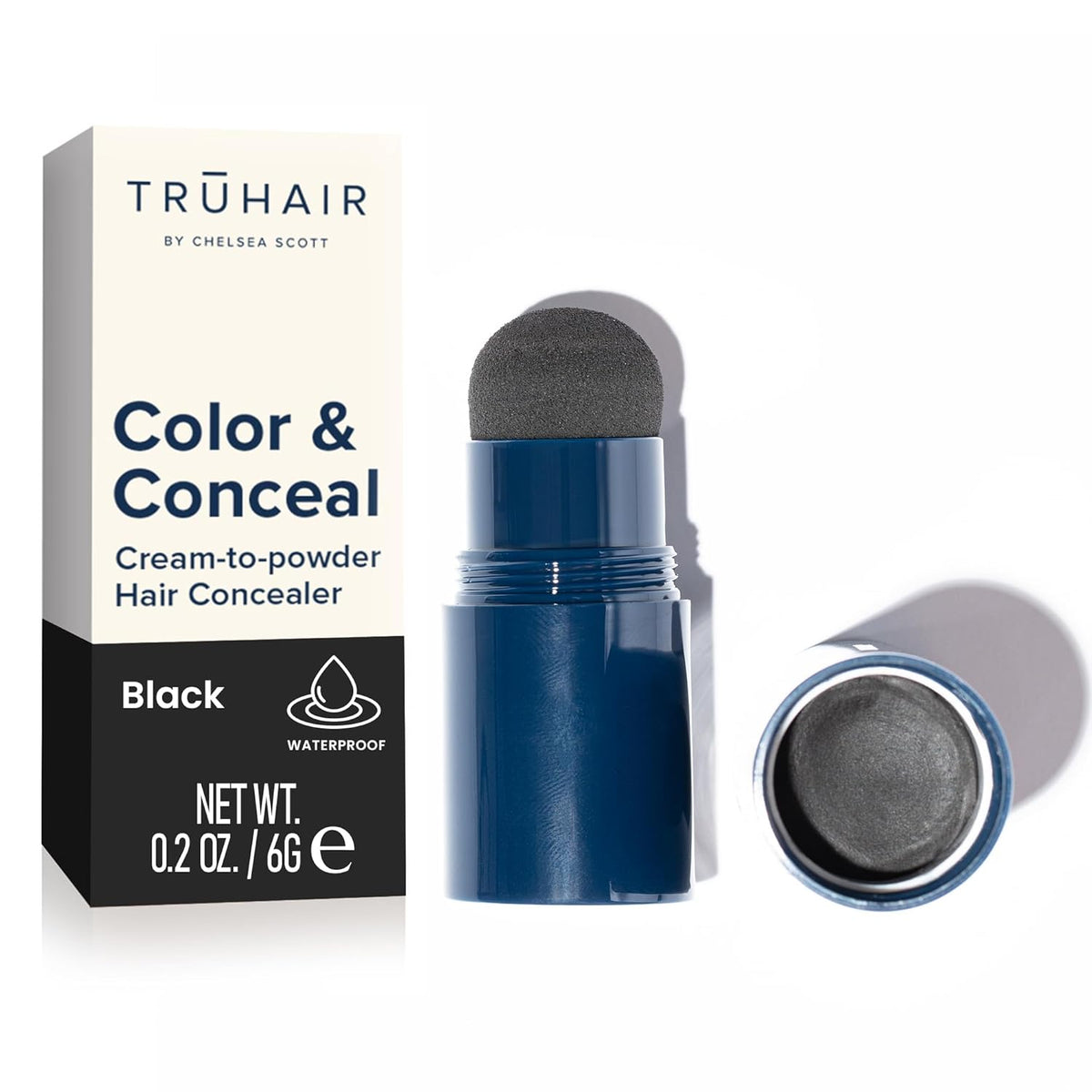 TRUHAIR Color & Conceal Waterproof Root Touch Up Hair Color Concealer - Hair Cover up for Gray
