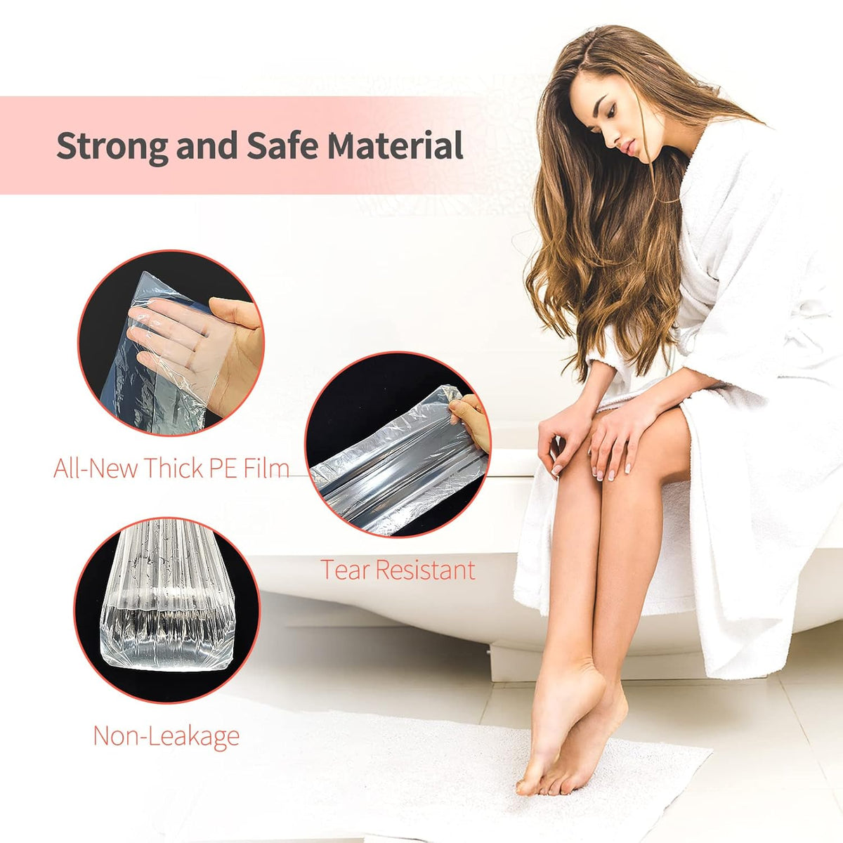 Liners Hand or Foot Disposable Thermal Heated Mitt Liners Paraffin Bath Treatments Bags Plastic