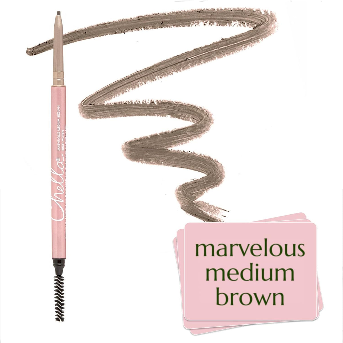 Chella Eyebrow Pencil – Easy-to-Use Brow Definer for Shaping, Filling & Blending – Long-Wear Medium