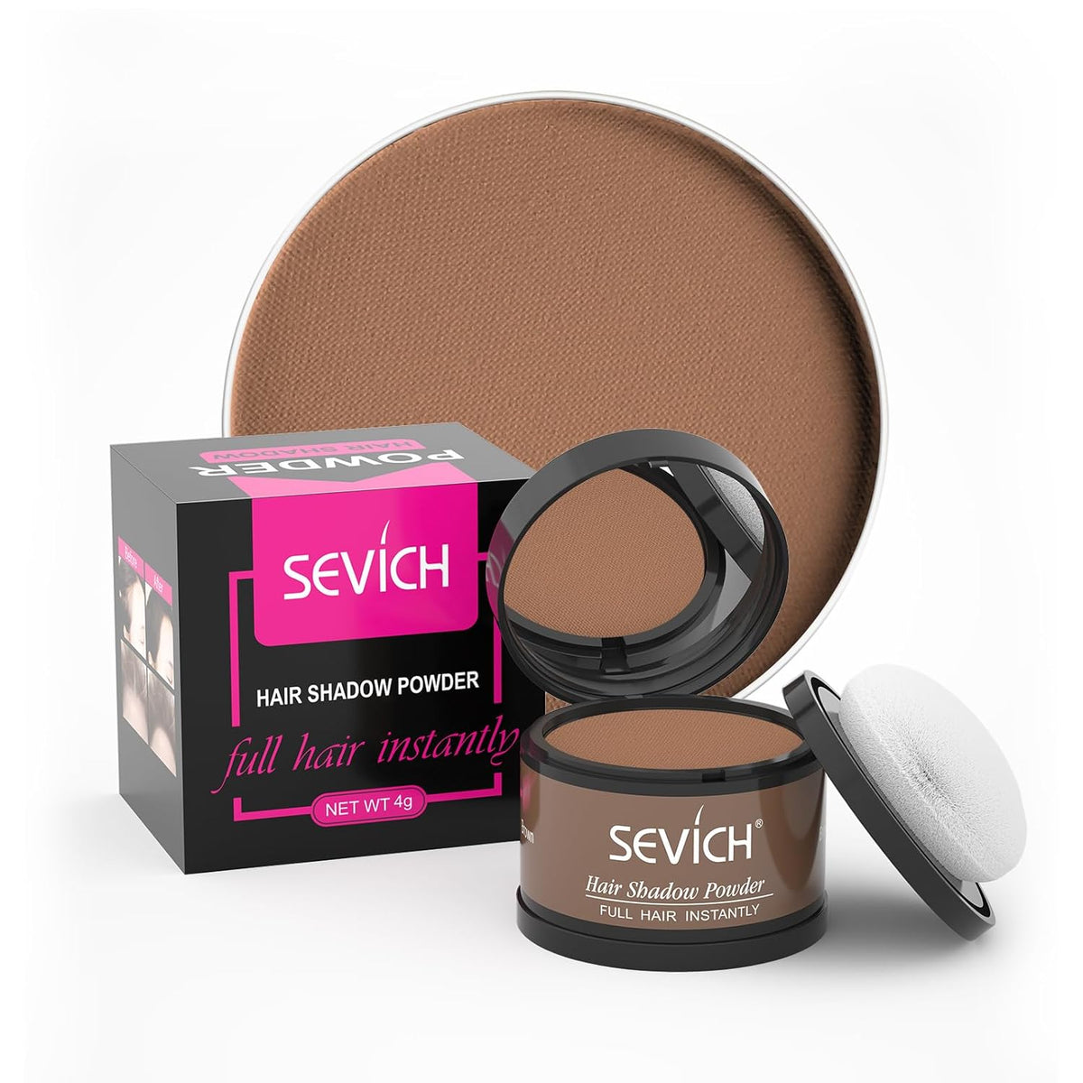 Instantly Hairline Shadow - SEVICH Powder for Grey Hair Root Touch Up, Thinning Hairline &