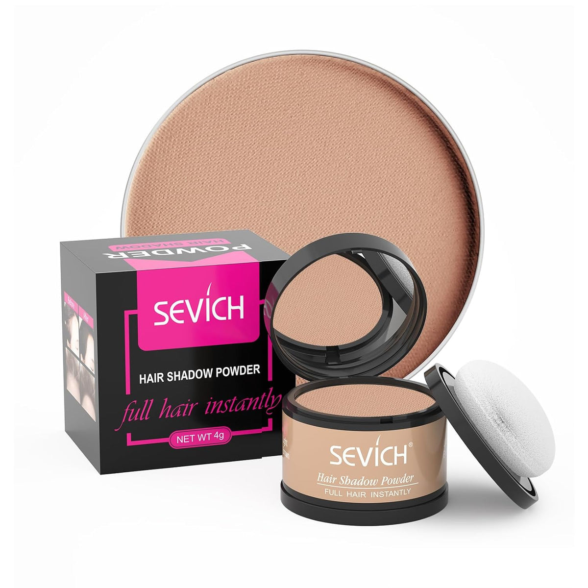 Instantly Hairline Shadow - SEVICH Hairline Powder, Quick Grey Root Concealer for Thinning Hair