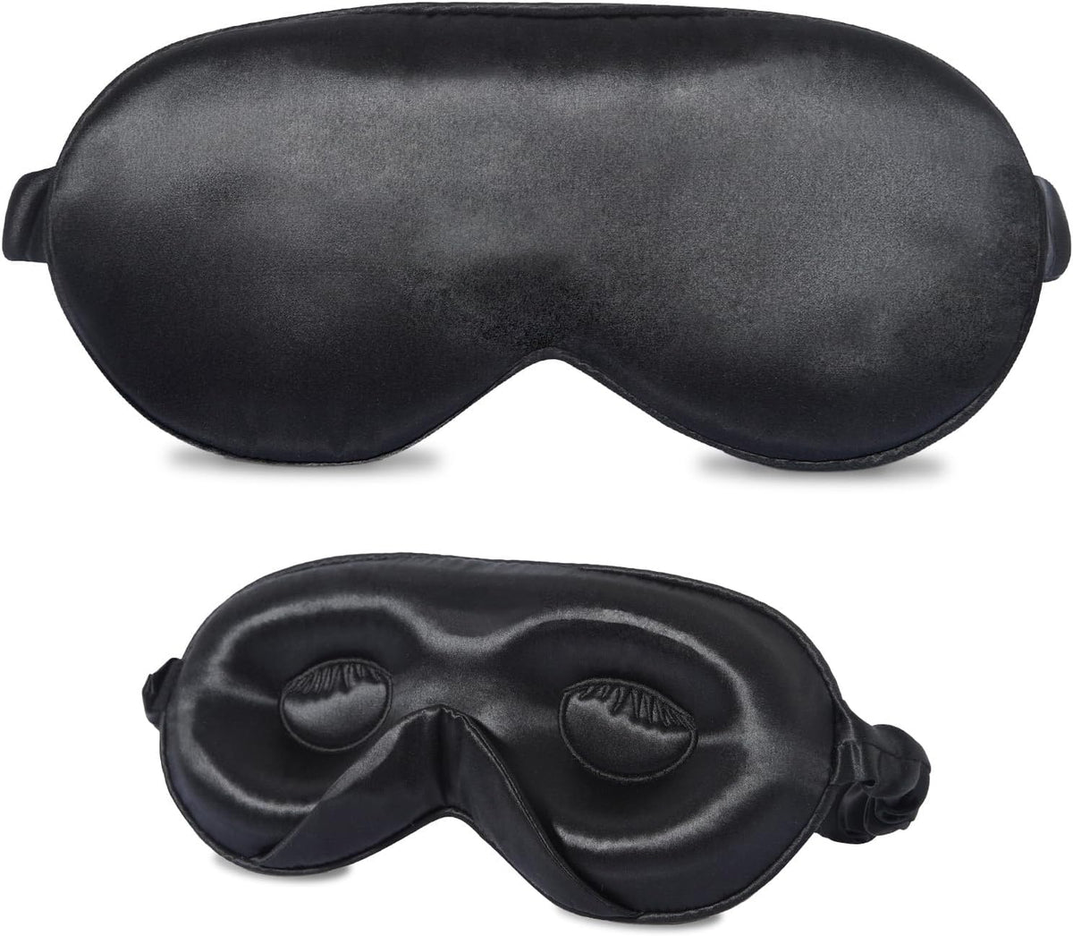 ZIMASILK Adjustable 22 Momme 100% Mulberry Silk Sleep Mask, Upgraded 3D Contoured Cup Eye Mask for