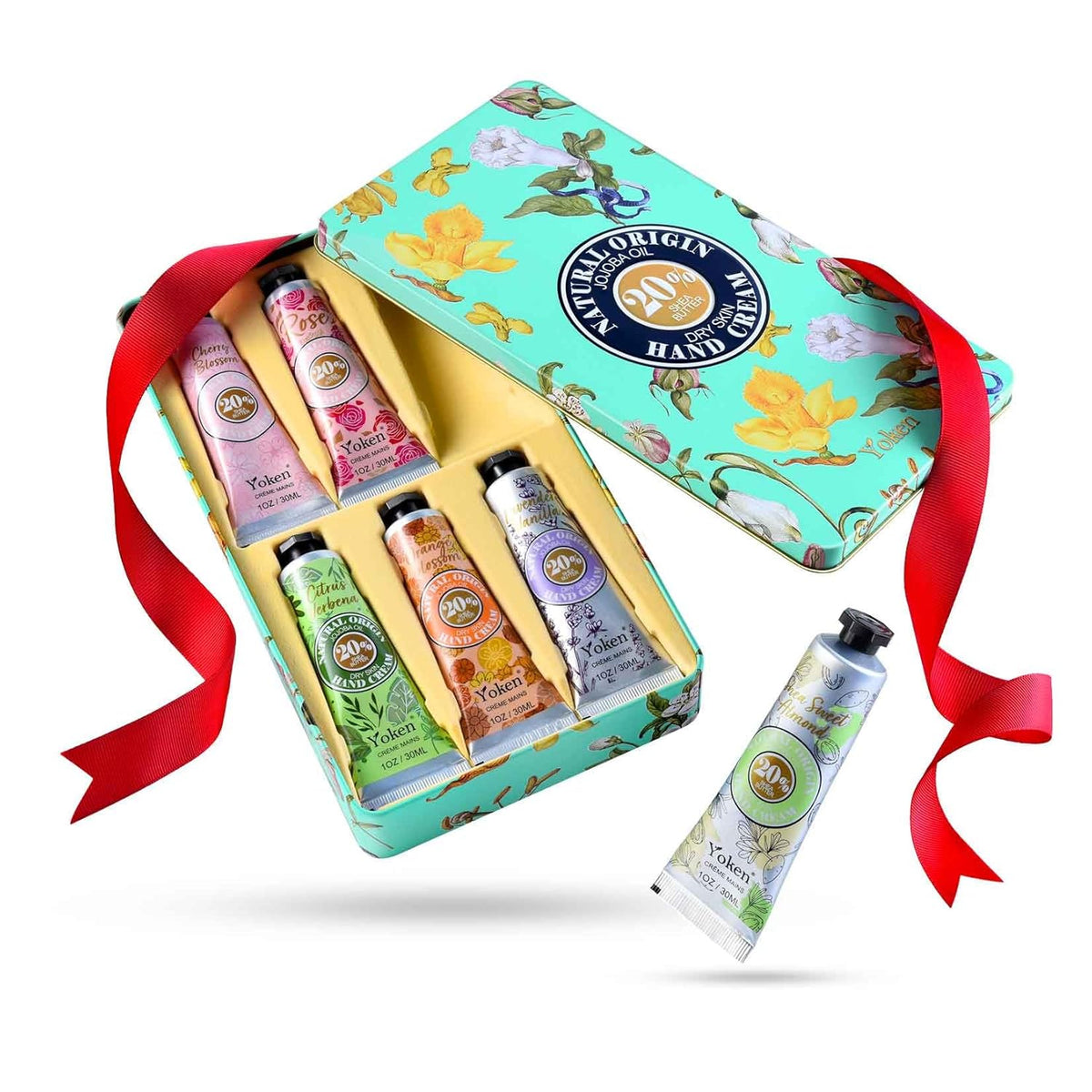 Yoken 20% Shea Butter Hand Cream Gift Set, Instant Moisturizing Hand Cream for Women Dry Hands with