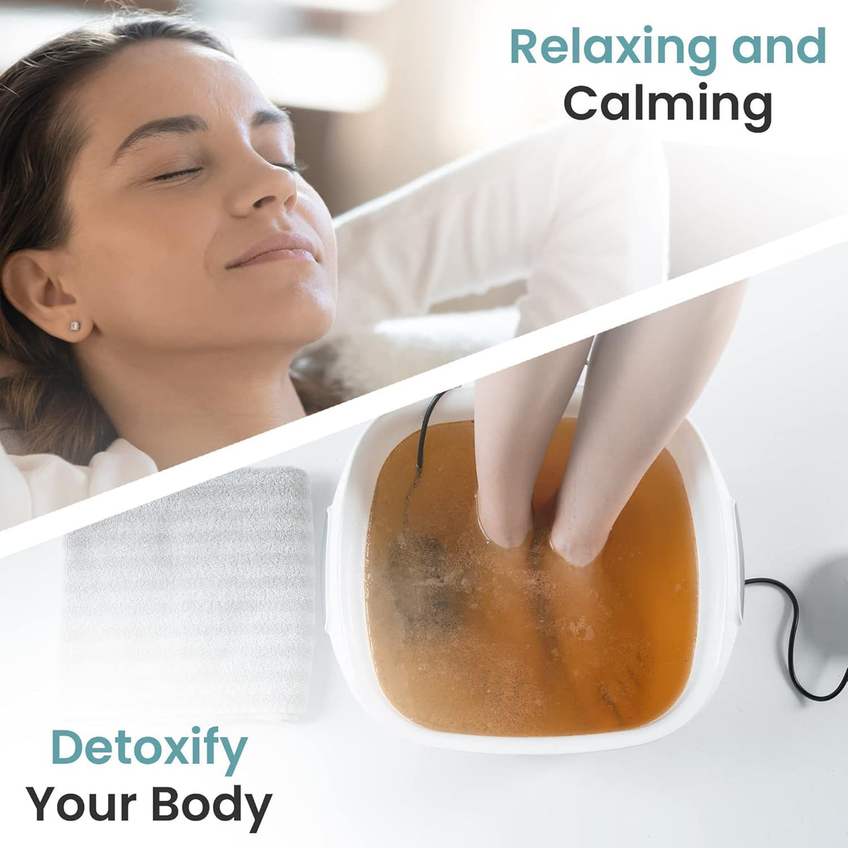 Ionic Foot Bath Detox Machine - Foot Spa Bath for Home Use - Free Regain Health & Vitality Booklet