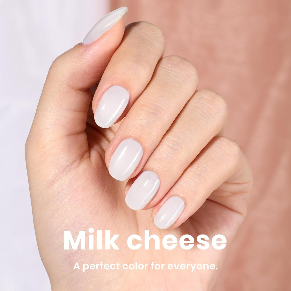 Beetles Nail Polish - Milky White Nail Polish Milk Cheese Color Nail Concealer Fast Dry Quick