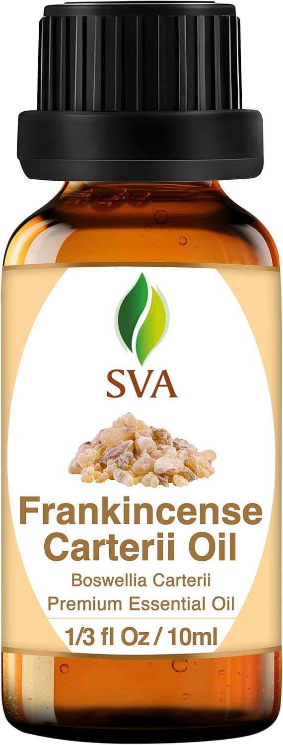 SVA Frankincense Essential Oil – 1/3 Fl Oz – 100% Natural Boswellia Carterii Oil - for Diffuser