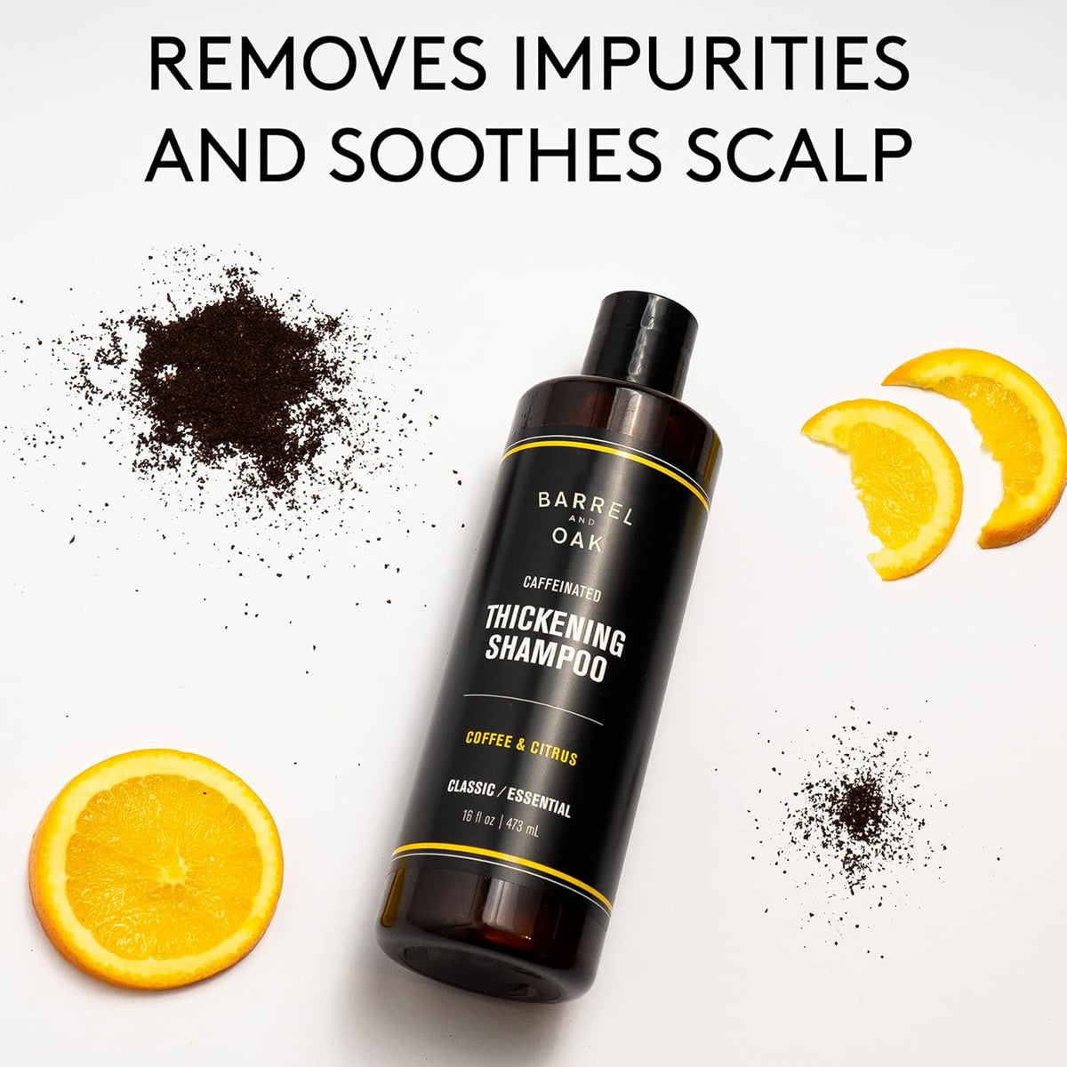 Barrel and Oak - Caffeinated Thickening Shampoo, Biotin Shampoo, Hair Care for Men, Strengthens &