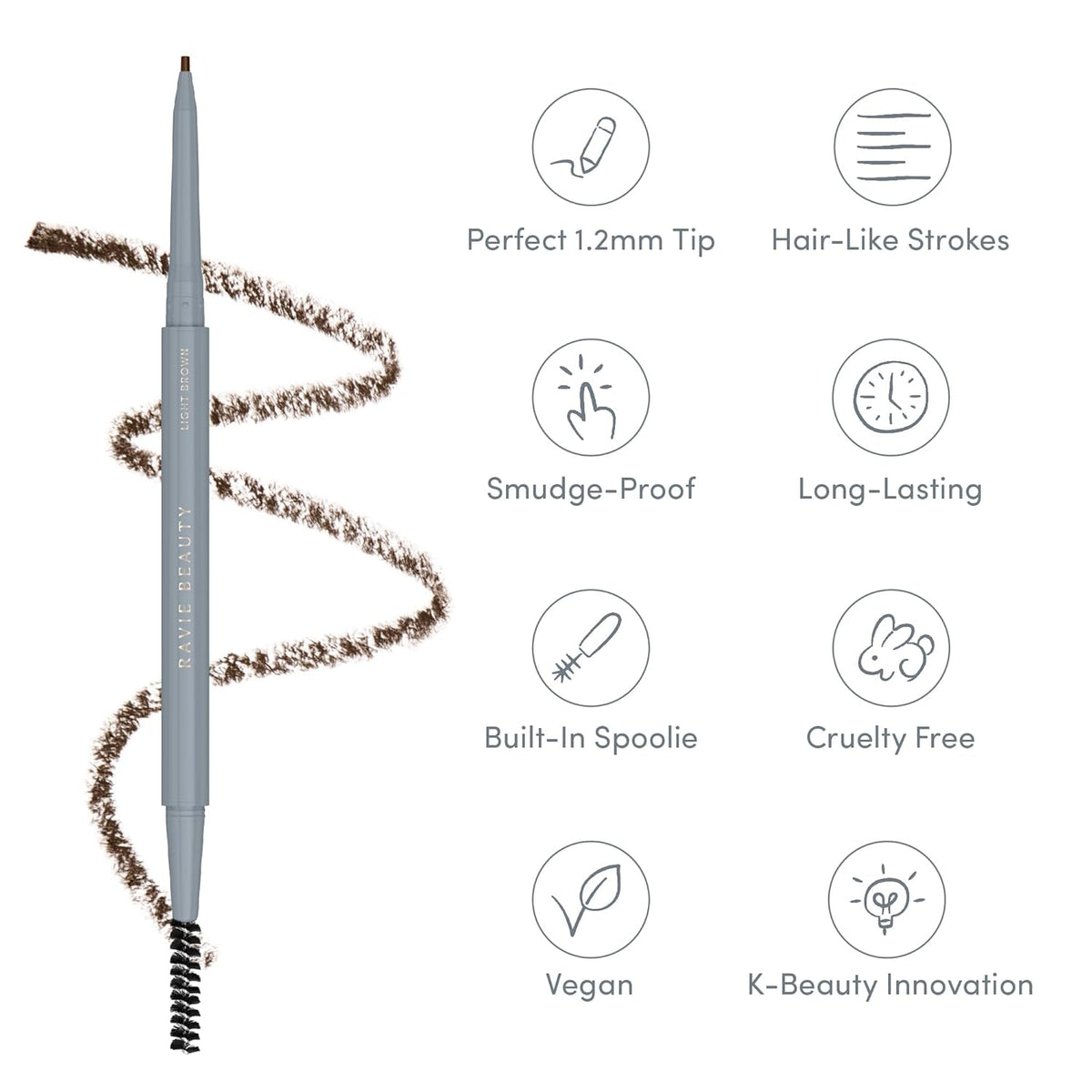 Easy Everyday™ Brow Pencil - Best Eyebrow Pencil for Women, Smudge Proof Hair-Like Strokes, 1.2mm