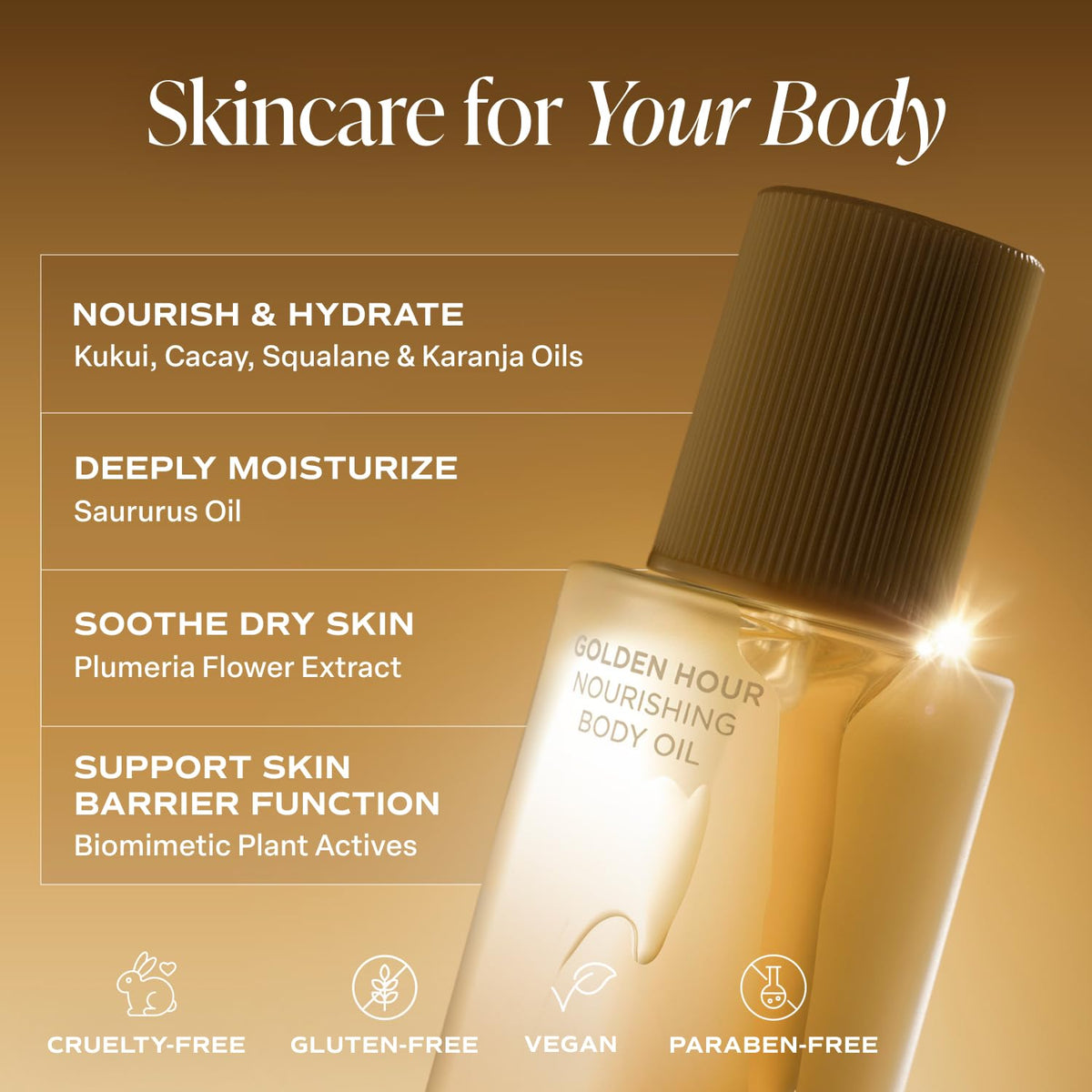 Saltair Body Oil. Luxurious Golden Hour After Shower and Bath Oil Moisturizer for Women and Men.