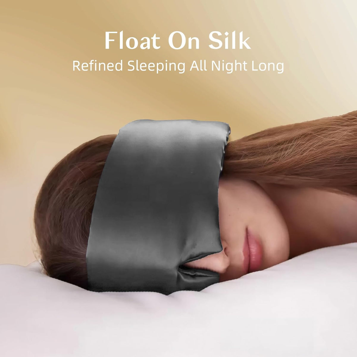 Silk Sleep Mask for Women and Men, Side Sleeper, 22 Momme Pure Mulberry Silk Total Blackout 100%