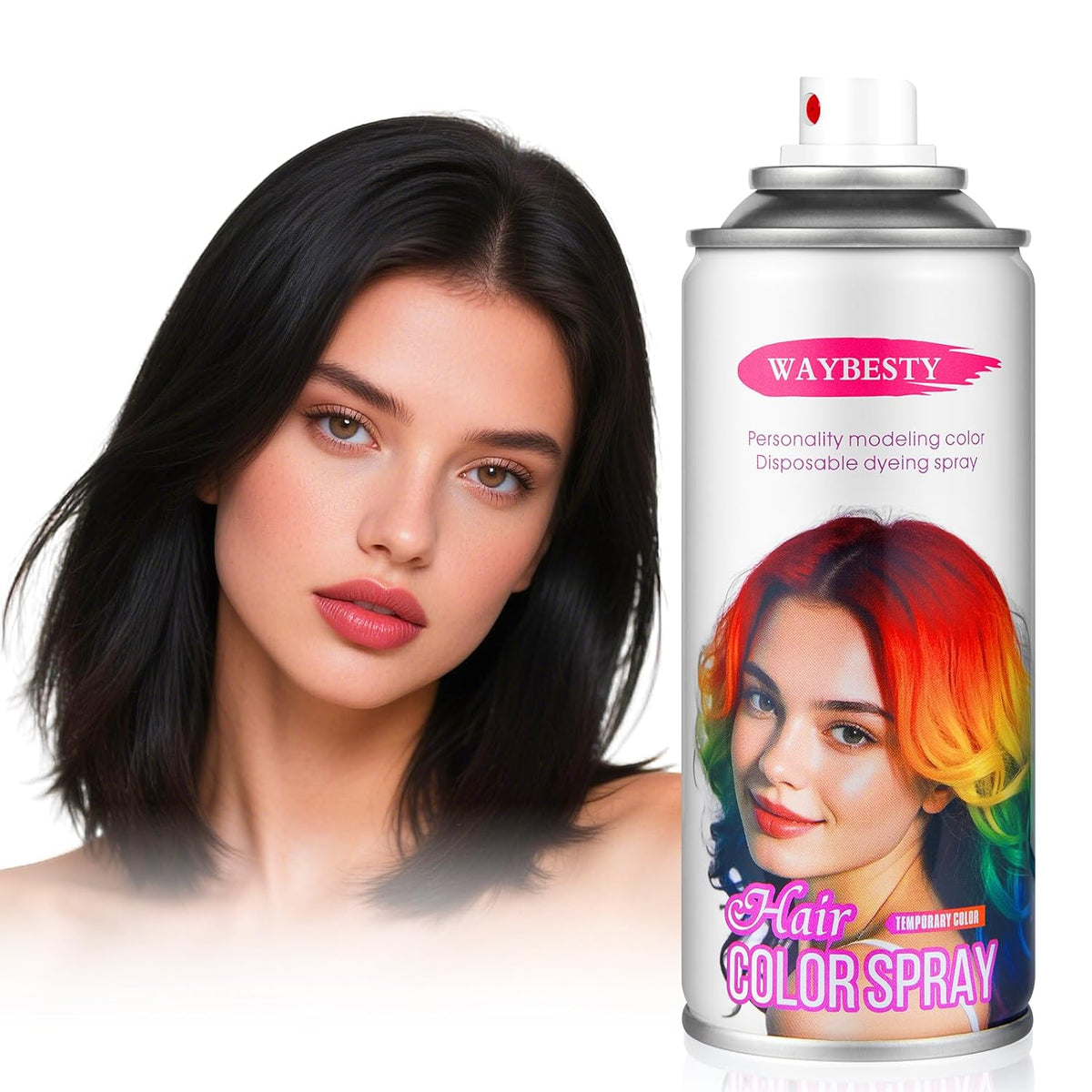 Temporary Hair Color Spray For Women Kids Men, Washable Temporary Hair Dye Spray One Day Hair Color