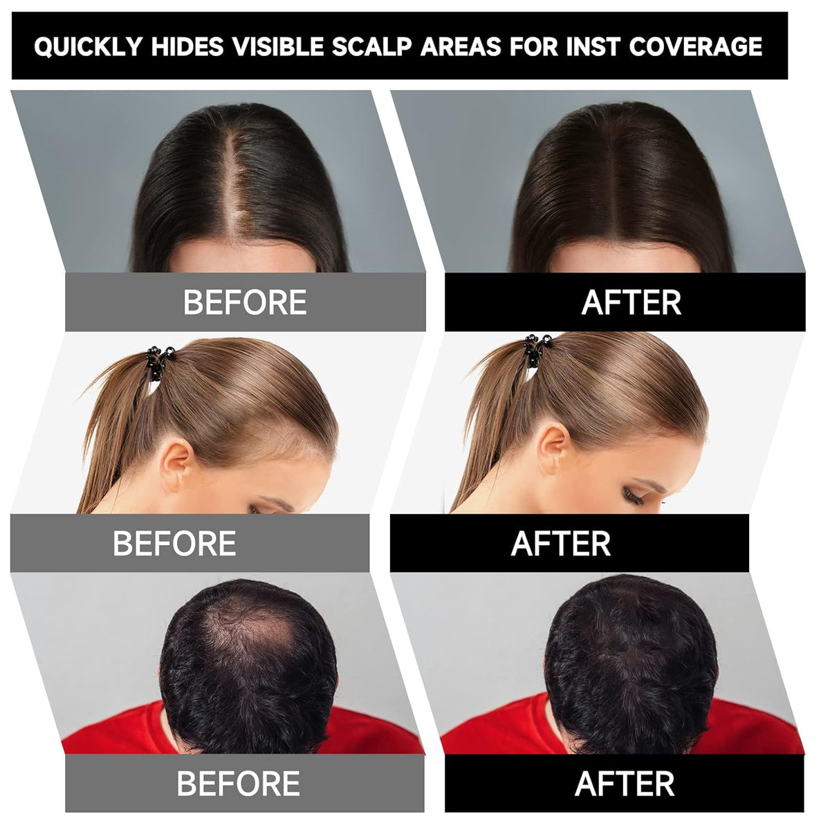 2 Pack Root Cover Up and Touch Up Powder - Conceals Grays, Thinning Hair, Hairline, Beard Line